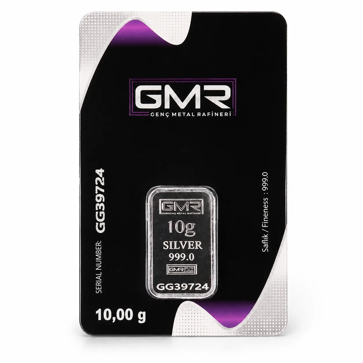 شمش نقره ۱۰ گرمی GMR